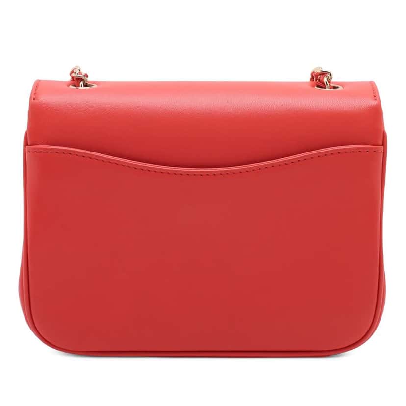 Chanel Lambskin CC Mania Flap Red Leather Good condition - Back View