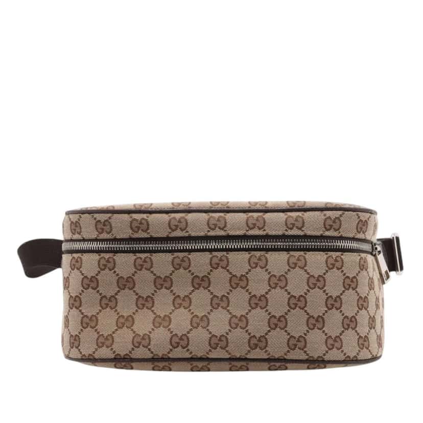Gucci GG Canvas Waist Pouch Brown Canvas Good condition - Front View
