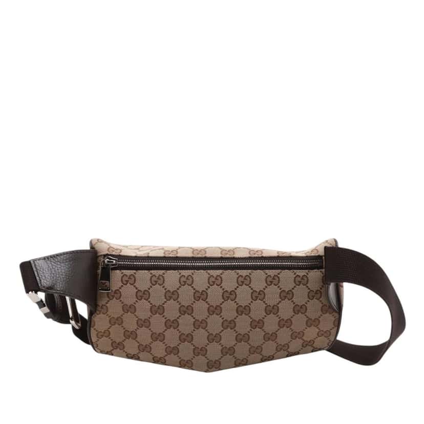 Gucci GG Canvas Waist Pouch Brown Canvas Good condition - Back View
