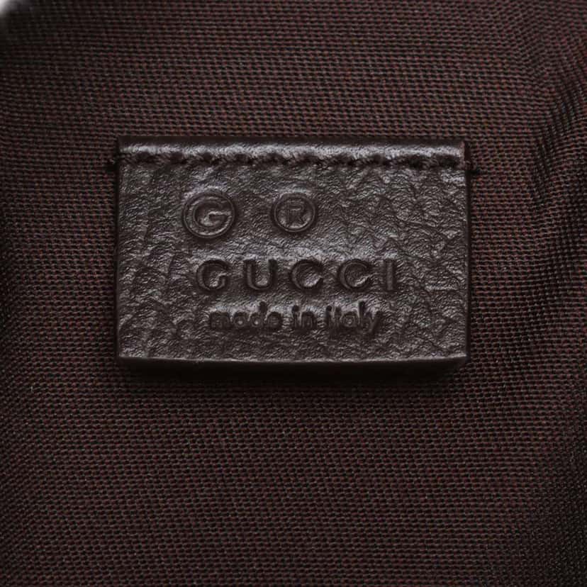 Gucci GG Canvas Waist Pouch Brown Canvas Good condition - Model View
