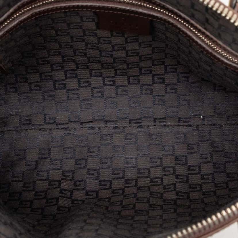 Gucci Canvas Web Reins Shoulder Bag Brown Canvas Good condition - Model View