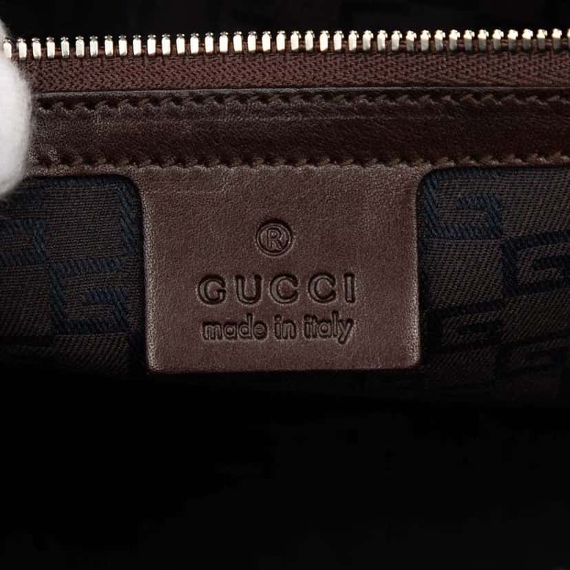 Gucci Canvas Web Reins Shoulder Bag Brown Canvas Good condition - Box View