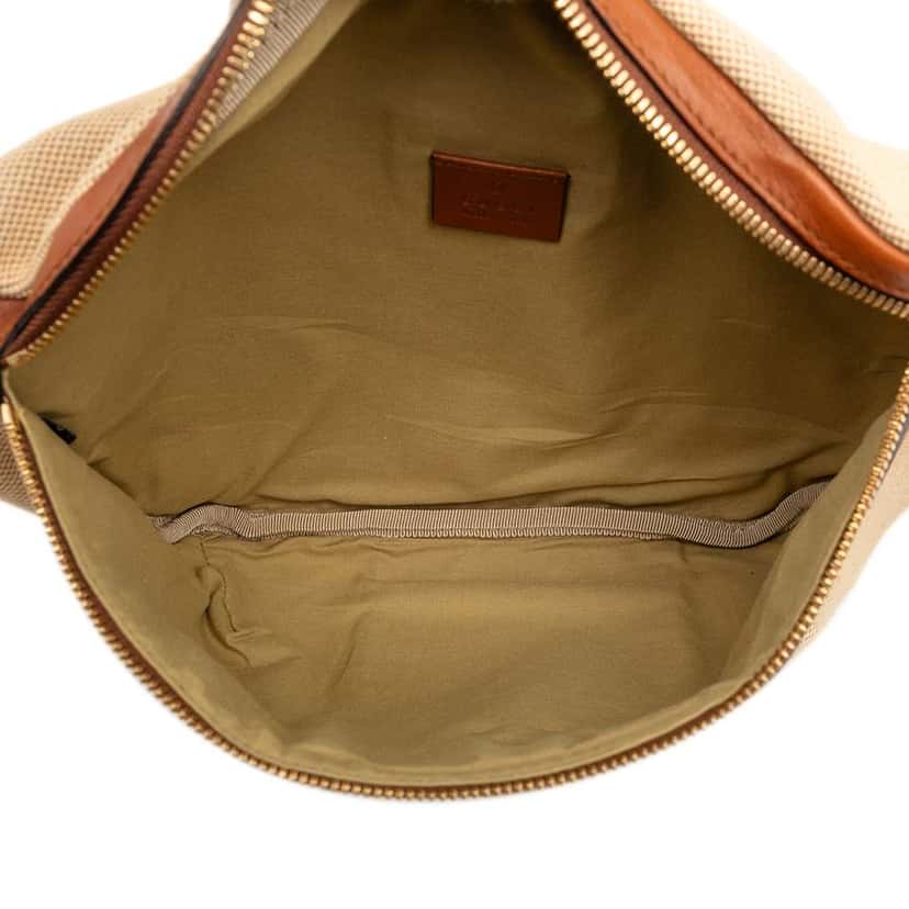 Gucci Canvas Web Belt Bag Brown Canvas Good condition - Model View