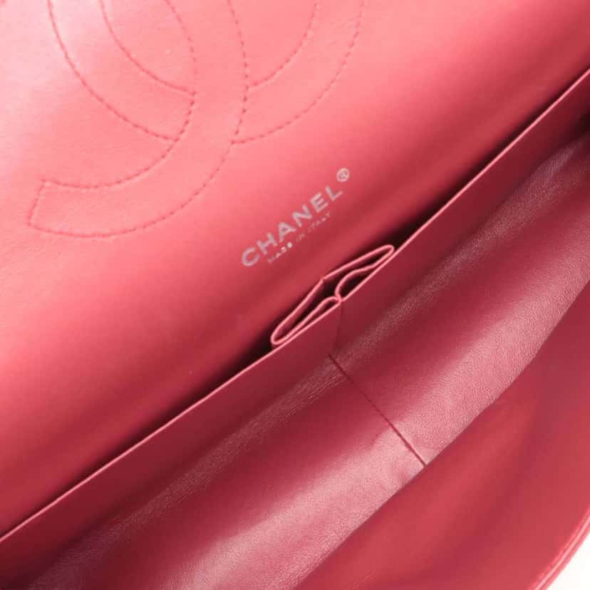 Chanel Maxi Classic Caviar Double Flap Red Leather Good condition - Inside View