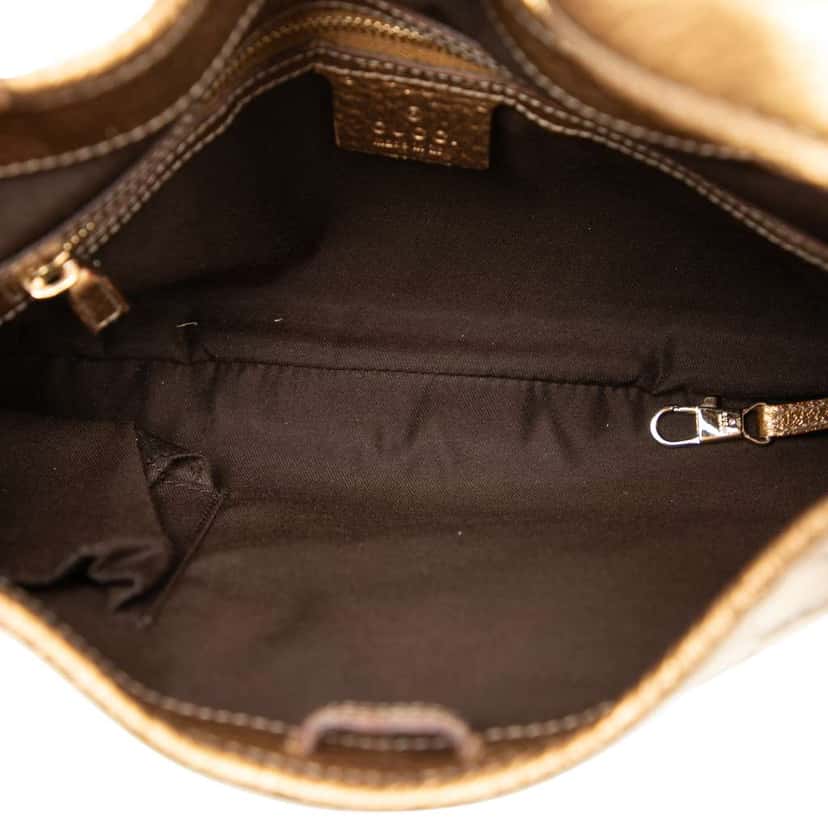 Gucci GG Canvas Punch Shoulder Bag Brown Canvas Good condition - Model View