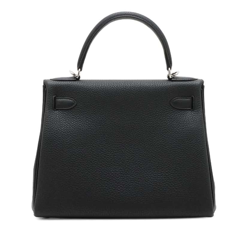 Hermès Togo Kelly II Retourne 28 Black Leather Good condition - Back View