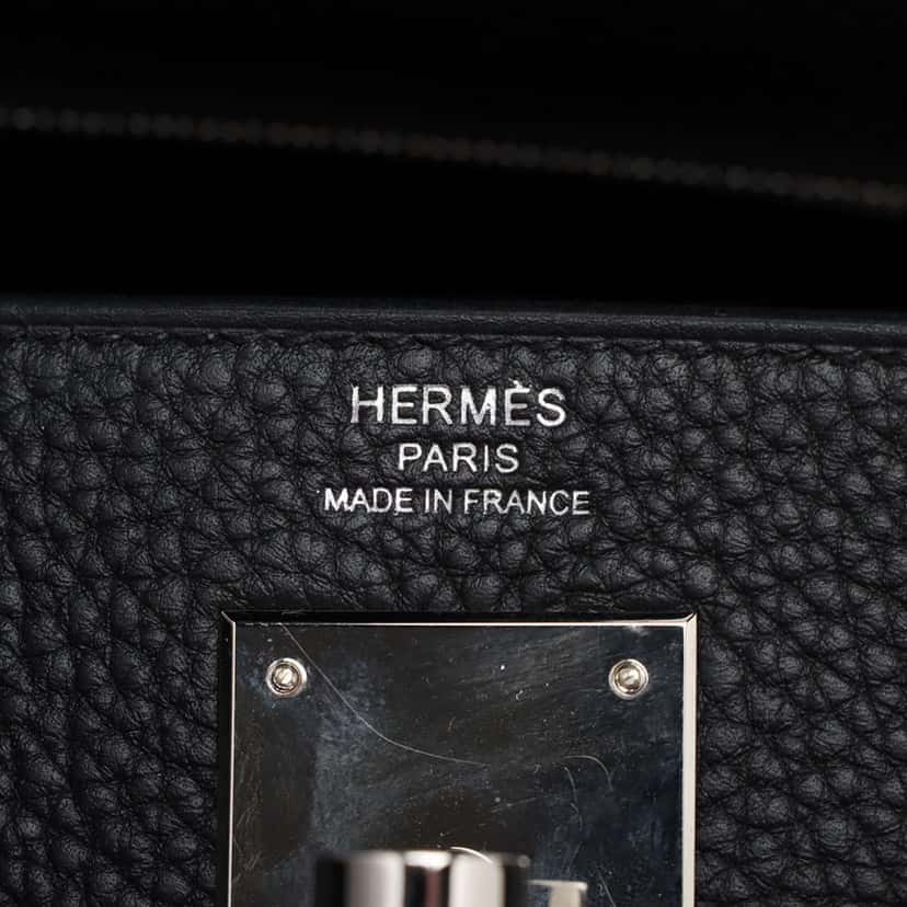 Hermès Togo Kelly II Retourne 28 Black Leather Good condition - Box View
