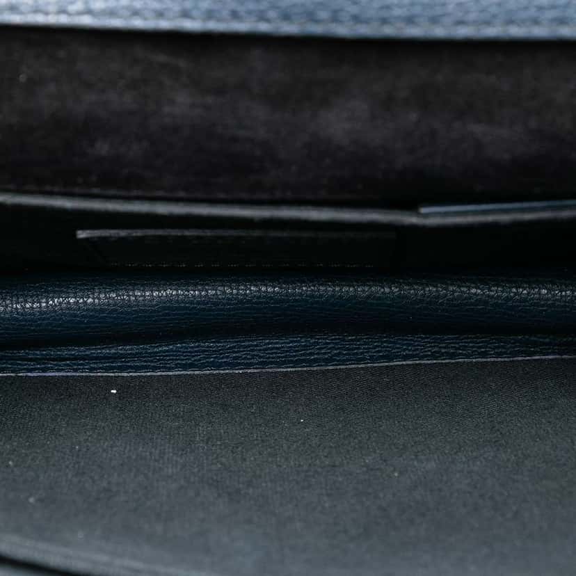 Burberry Small Leather and House Check Canvas Derby Macken Crossbody Blue Canvas Very good condition - Model View