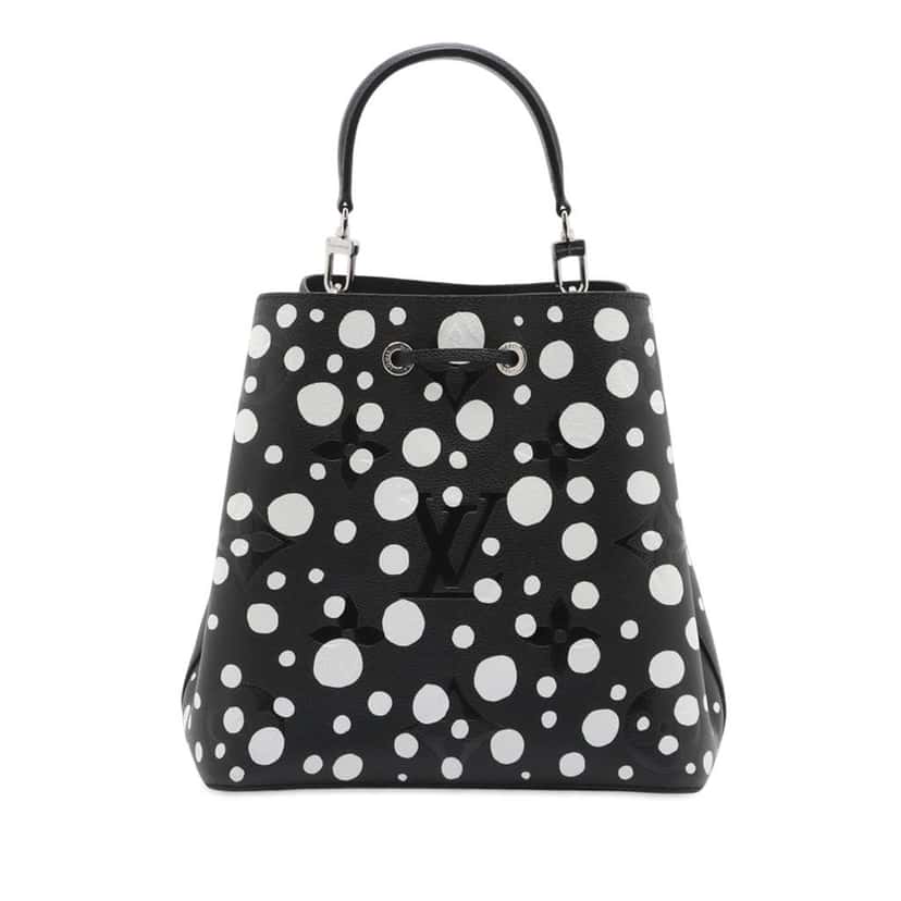 Louis Vuitton Yayoi Kusama Monogram Giant Empreinte Infinity Dots NeoNoe MM Black Leather Good condition - Back View