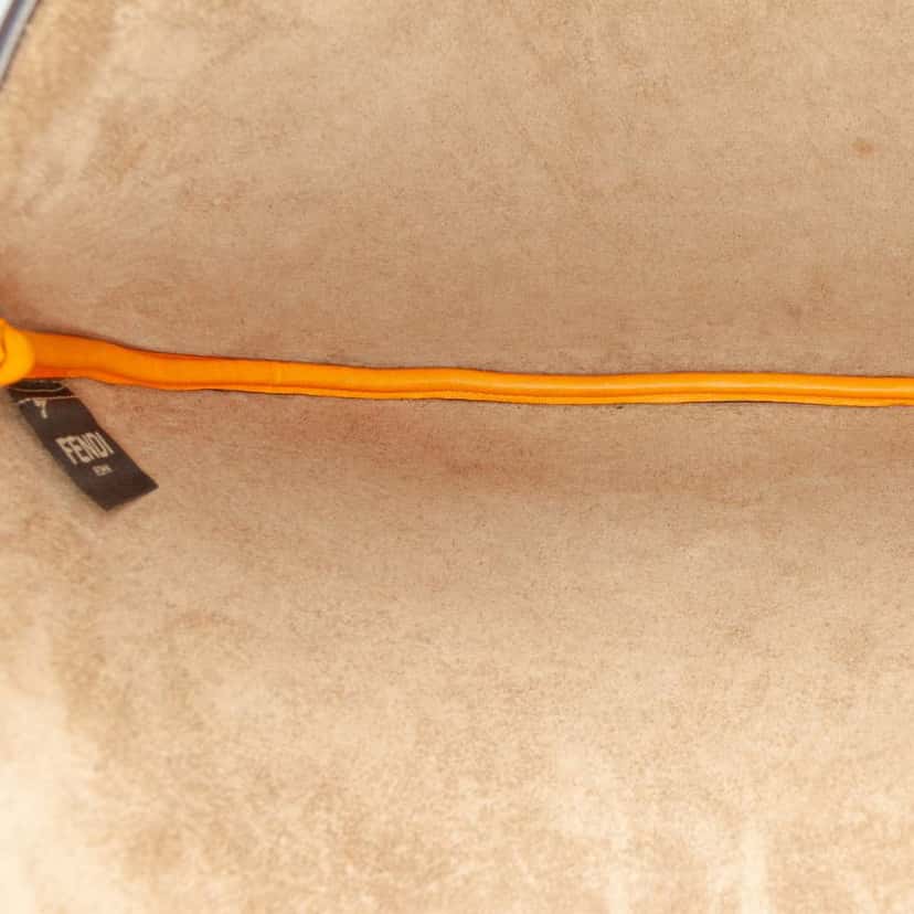 Fendi Small Leather Croissant Hobo Bag Orange Leather Very good condition - Model View