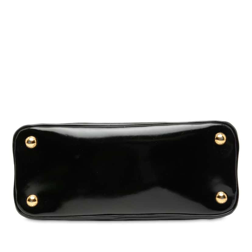 Prada Small Spazzolato Promenade Satchel Black Leather Good condition - Inside View
