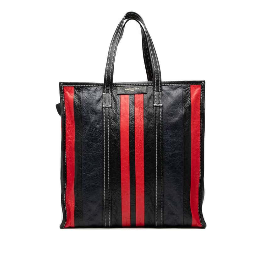 Balenciaga M Lambskin Bazar Shopper Satchel Black Leather Good condition - Front View