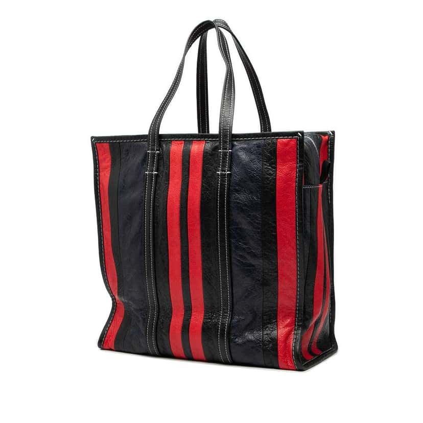 Balenciaga M Lambskin Bazar Shopper Satchel Black Leather Good condition - Back View