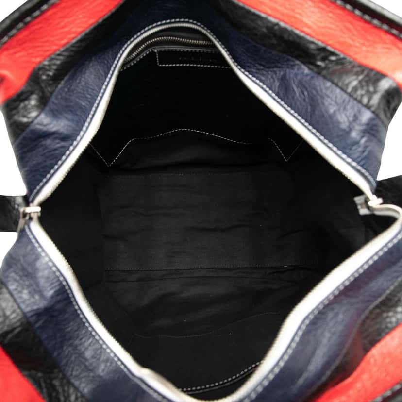 Balenciaga M Lambskin Bazar Shopper Satchel Black Leather Good condition - Model View