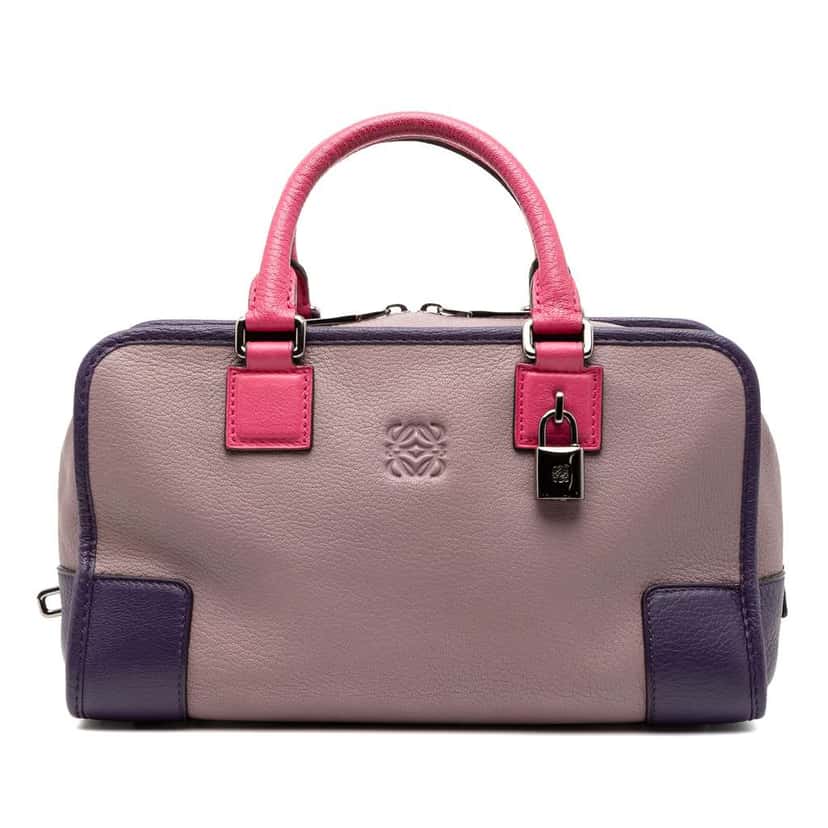 Loewe Tricolor Goatskin Amazona 28 Purple Leather Good condition - Front View