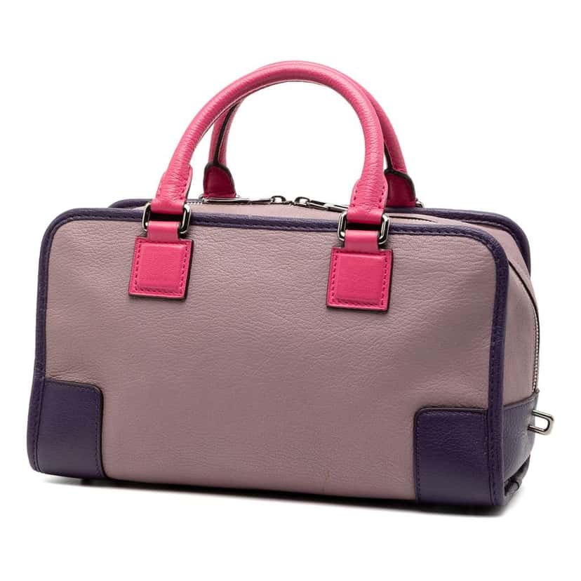 Loewe Tricolor Goatskin Amazona 28 Purple Leather Good condition - Back View