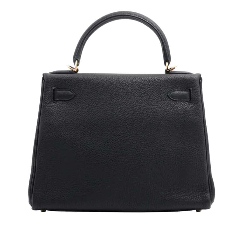 Hermès Togo Kelly II Retourne 28 Black Leather Good condition - Back View