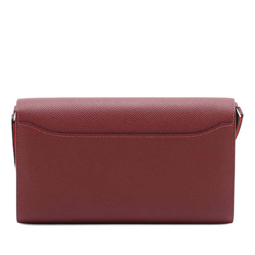 Hermès Epsom Constance Long To Go Wallet Red Leather Very good condition - Back View