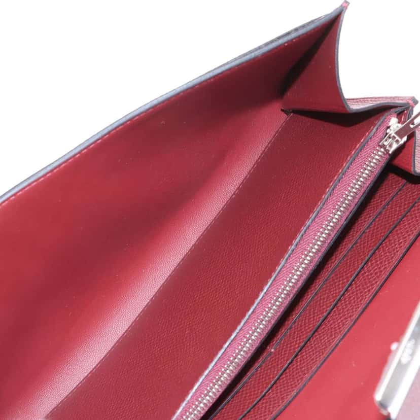 Hermès Epsom Constance Long To Go Wallet Red Leather Very good condition - Model View