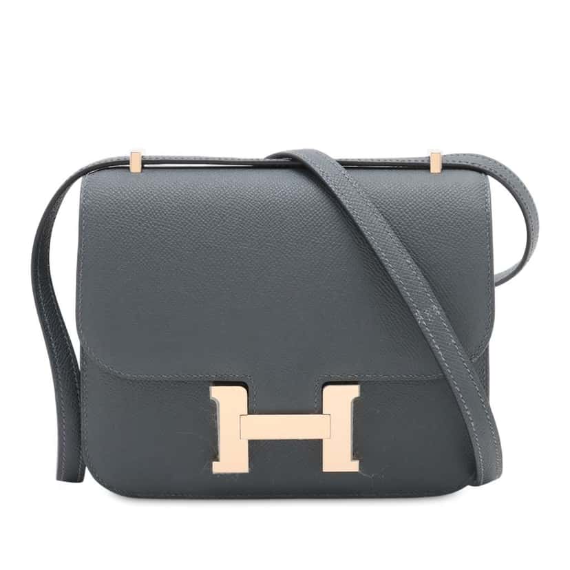 Hermès Mini Epsom Constance III 18 Grey Leather Good condition - Front View