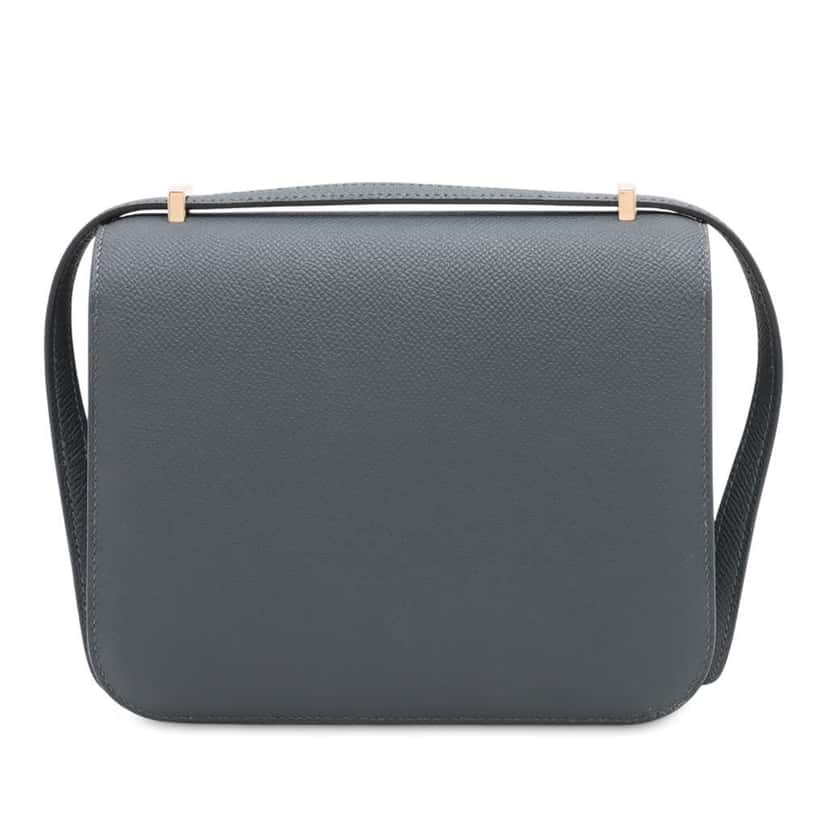 Hermès Mini Epsom Constance III 18 Grey Leather Good condition - Back View