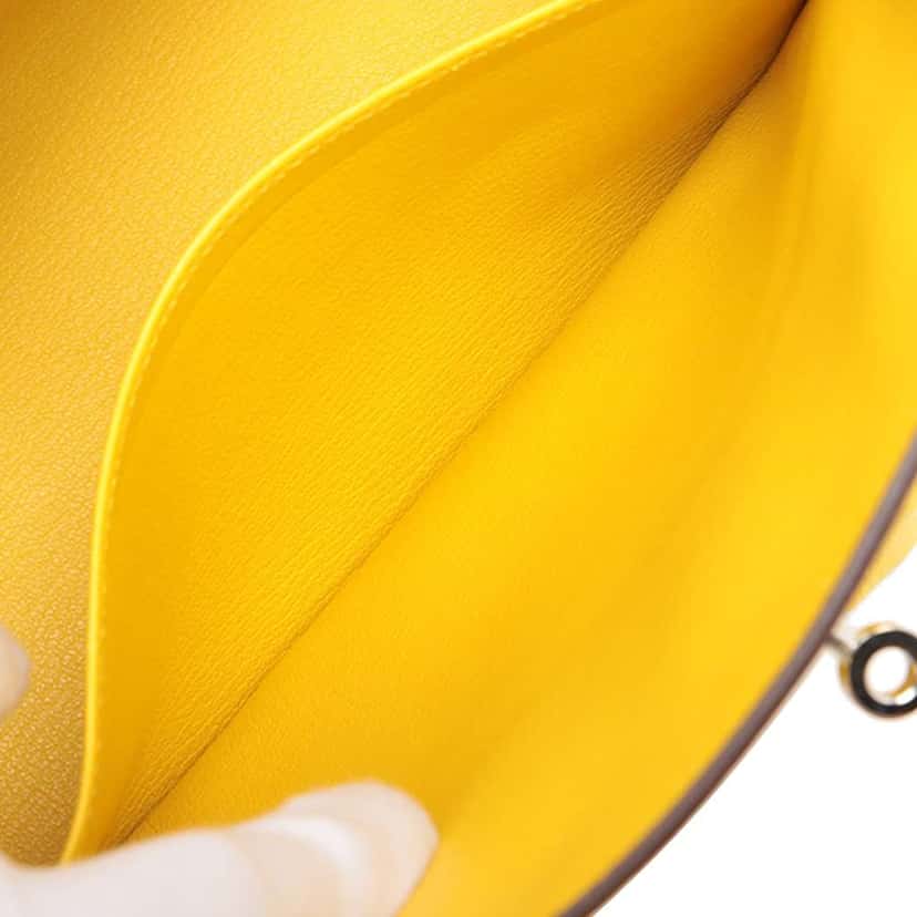 Hermès Clemence Birkin Retourne 30 Yellow Leather Good condition - Model View