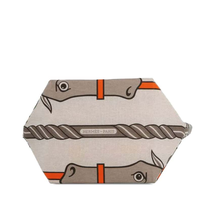 Hermès Toile H Plume Quadrige au Fil Steeple 31 Brown Canvas Good condition - Inside View