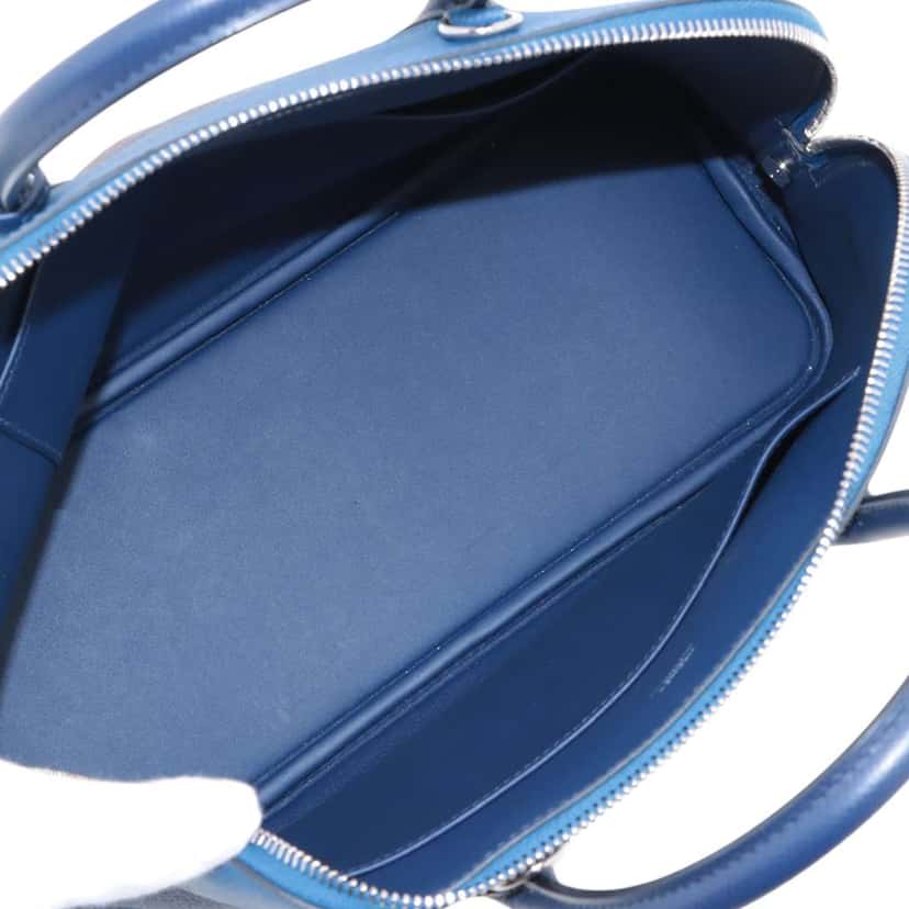 Hermès Epsom Rainbow Bolide 1923 30 Blue Leather Good condition - Inside View