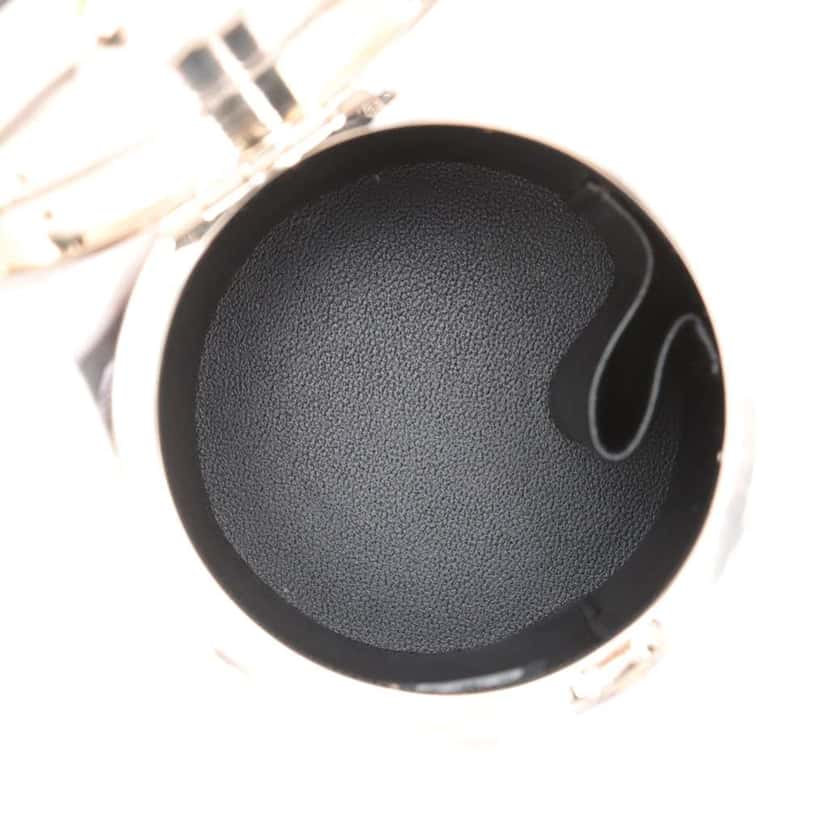 Chanel CC Quilted Lambskin Round Top Handle Vanity Bag Black Leather Very good condition - Inside View