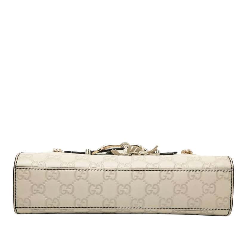 Gucci Small Guccissima Emily Shoulder Bag Brown Leather Good condition - Inside View