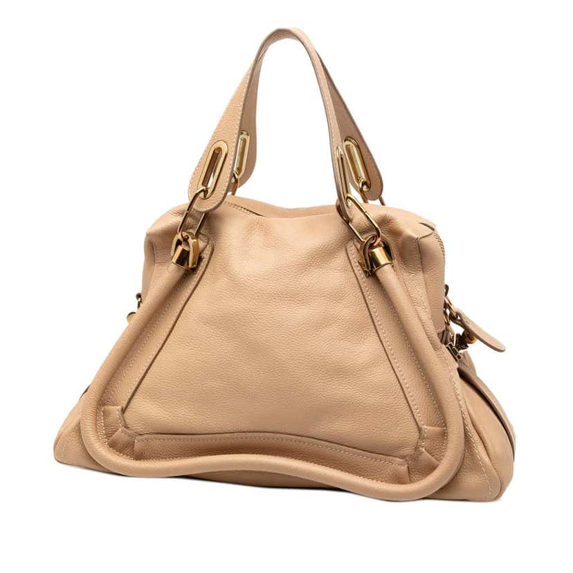 Chloé Medium Leather Paraty Satchel Brown Leather Good condition - Back View