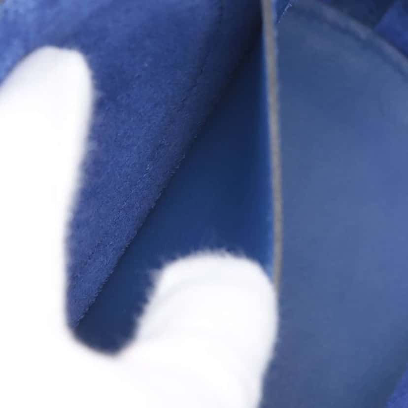 Hermès Clemence and Swift In The Loop 18 Blue Leather Good condition - Model View