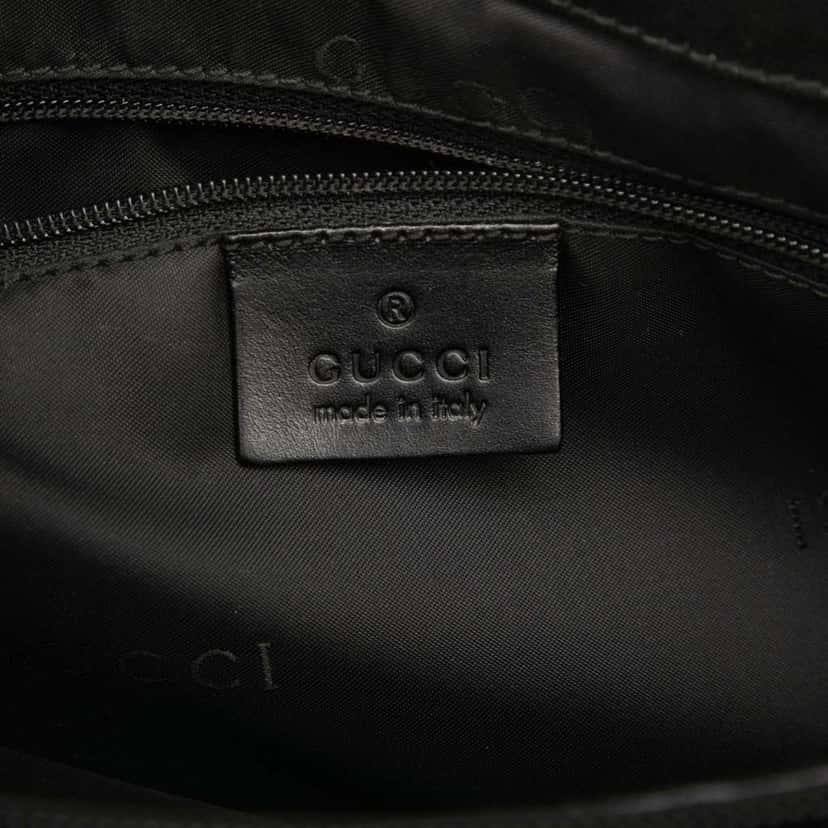 Gucci GG Canvas Bamboo Handbag Black Canvas Good condition - Box View