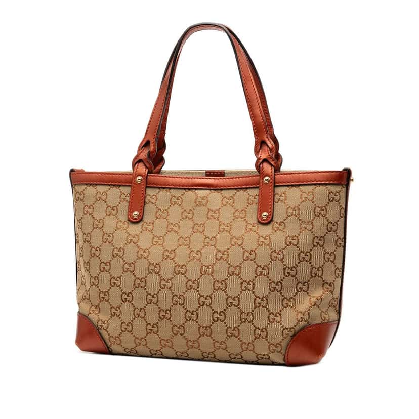 Gucci GG Canvas Craft Tote Brown Canvas Very good condition - Back View