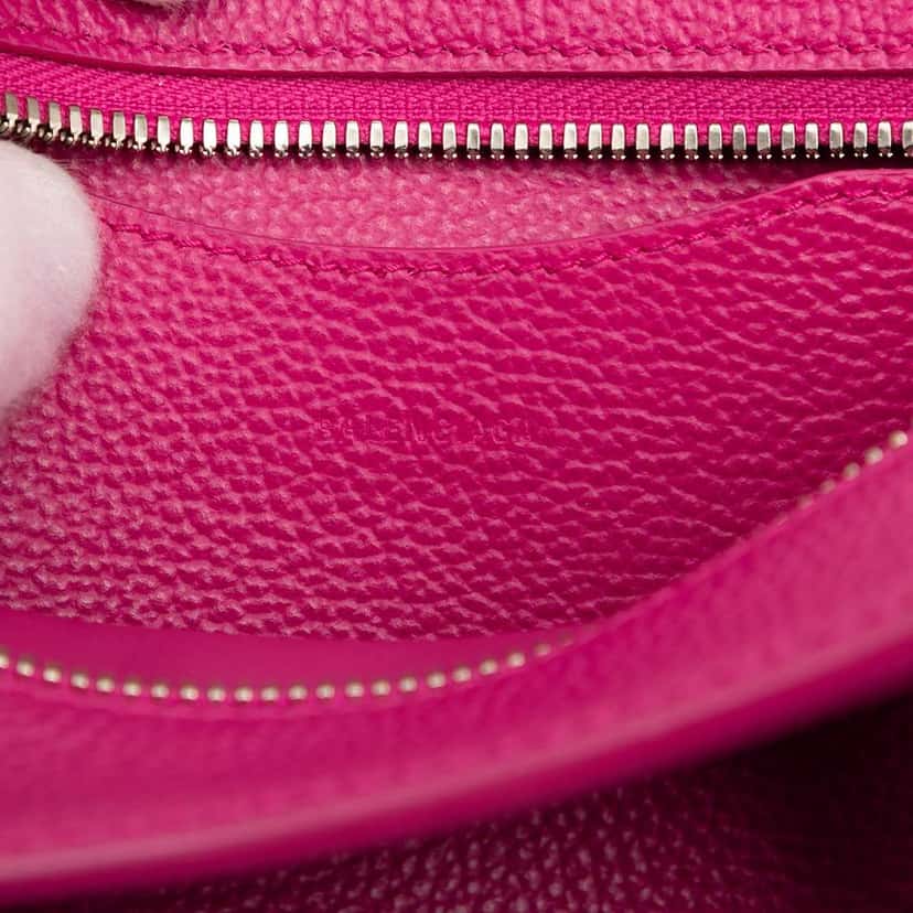 Balenciaga Mini Grained Calfskin Motocross Neo Classic City Satchel Pink Leather Very good condition - Box View