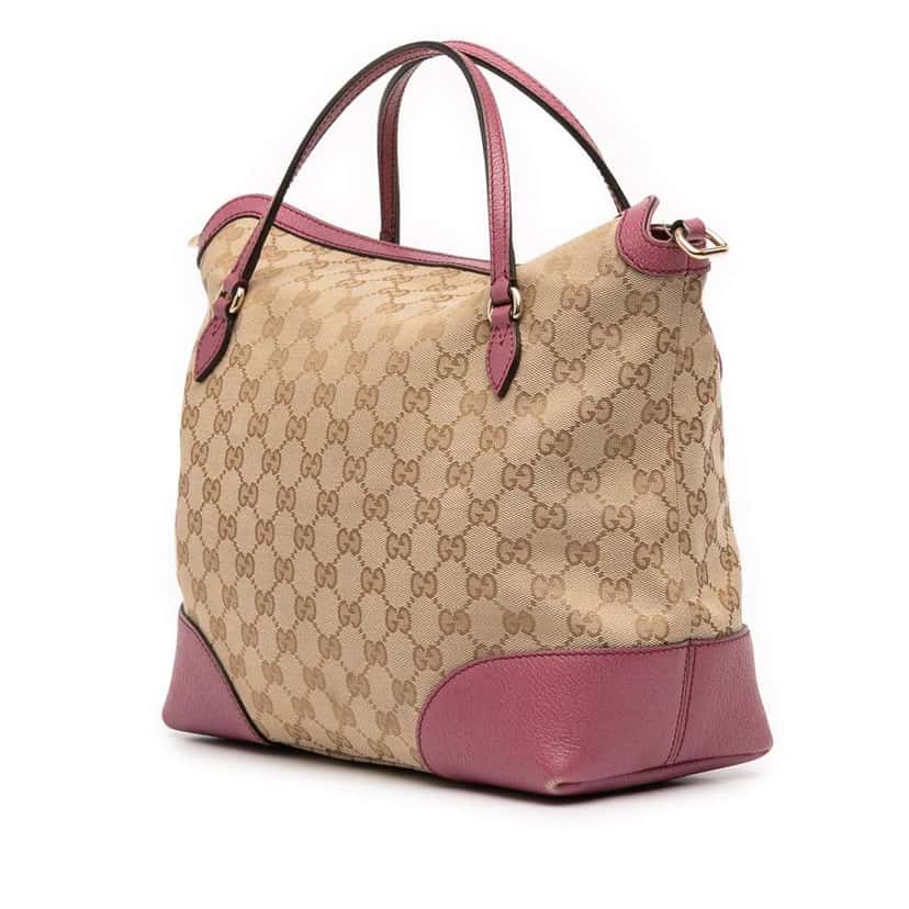 Gucci Medium GG Canvas Bree Satchel Brown Canvas Good condition - Back View