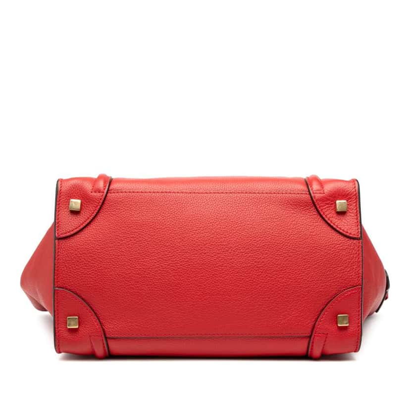 Celine Mini Leather Luggage Tote Orange Leather Good condition - Inside View