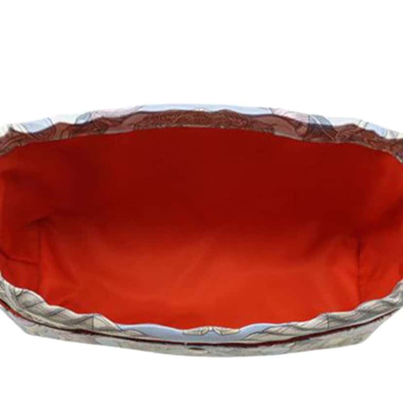 Hermès Silk Della Cavalleria Print Fourbi Pouch 20 Blue Silk Good condition - Model View