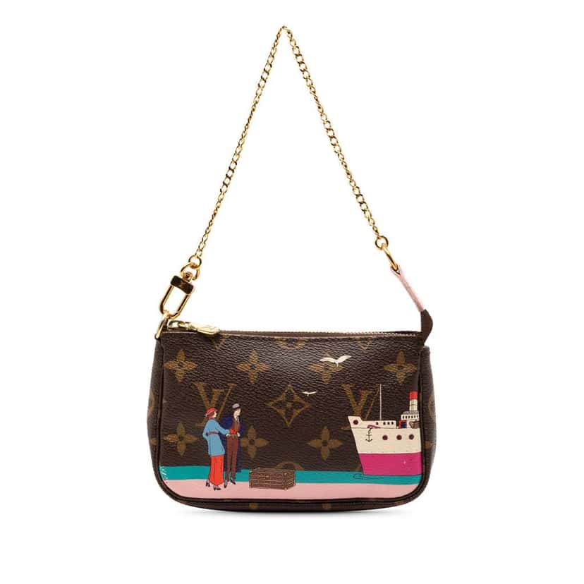 Louis Vuitton Monogram Transatlantic Mini Pochette Accessoires Brown Good condition - Front View