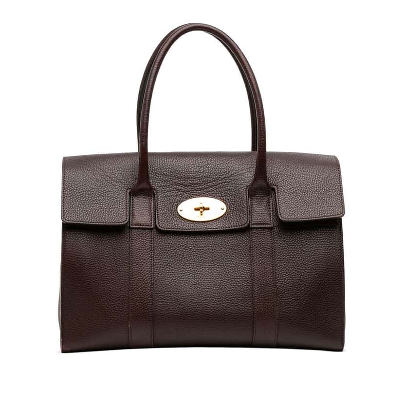 Mulberry Grained Calfskin New Bayswater Brown Leather Fair condition - Front View