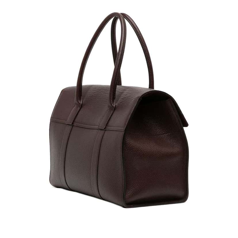 Mulberry Grained Calfskin New Bayswater Brown Leather Fair condition - Back View