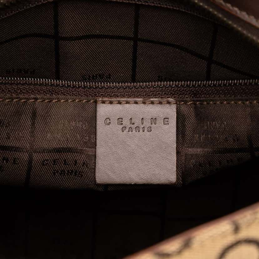Celine C Macadam Canvas Shoulder Bag Brown Canvas Good condition - Box View
