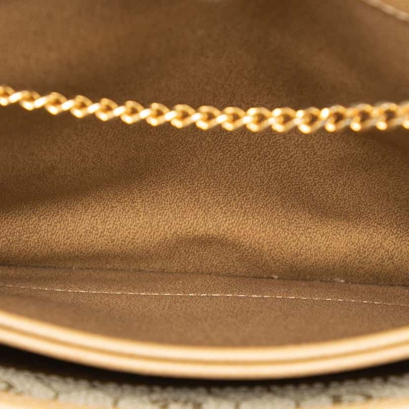 Dior Leather Chain Crossbody Brown Leather Good condition - Model View