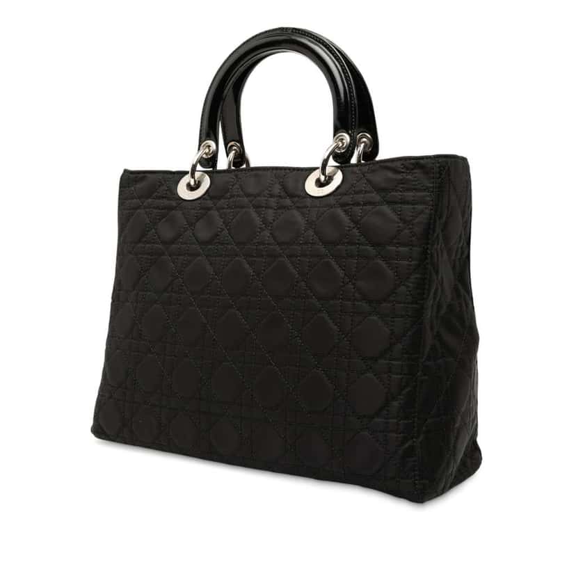 Dior Large Nylon Cannage Lady Dior Black Good condition - Back View