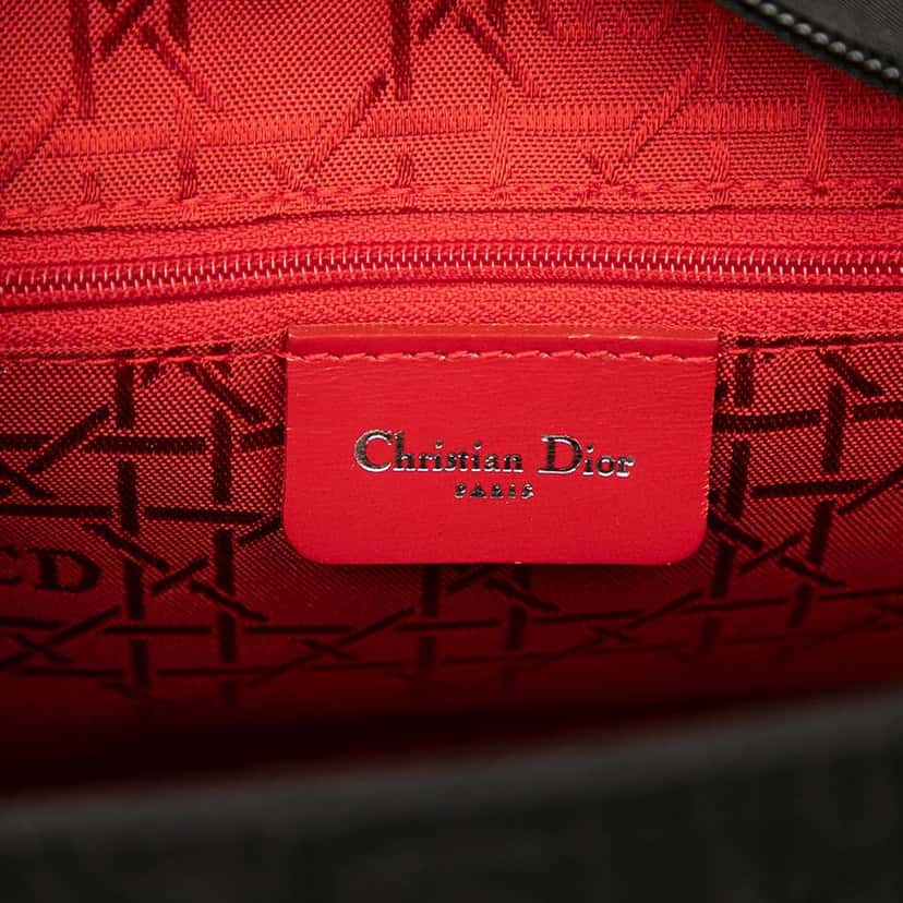 Dior Large Nylon Cannage Lady Dior Black Good condition - Box View