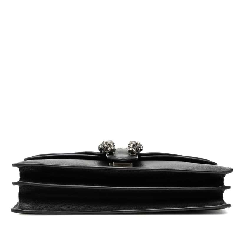 Gucci Small Leather Dionysus Shoulder Bag Black Leather Good condition - Inside View