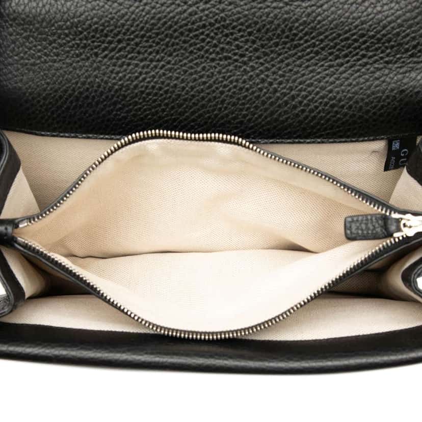 Gucci Small Leather Dionysus Shoulder Bag Black Leather Good condition - Model View