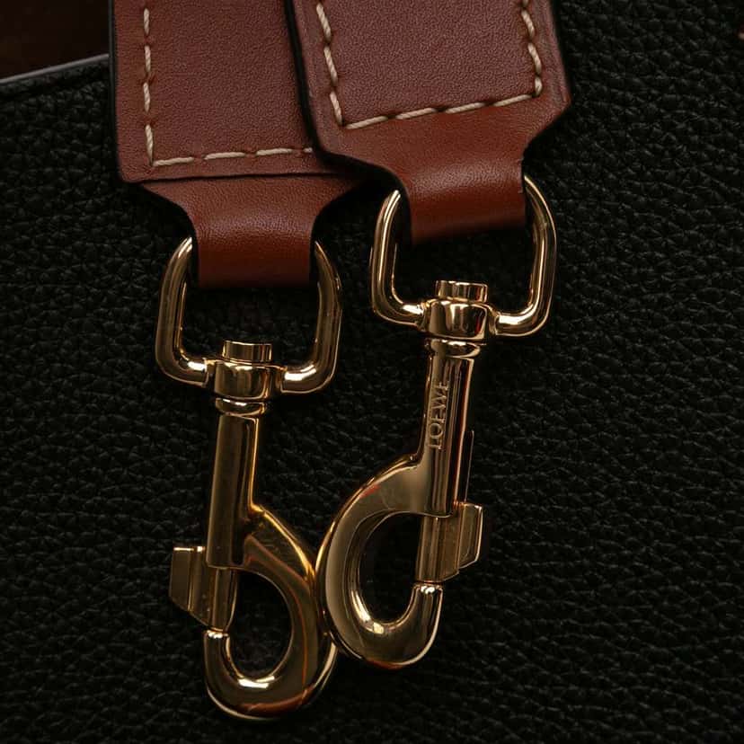 Loewe Small Leather Gate Top Handle Satchel Black Leather Good condition - Model View