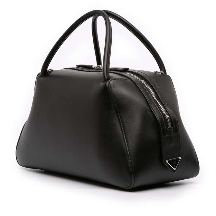 Prada Medium Brushed Leather Supernova Satchel Black Leather Good condition - Back View