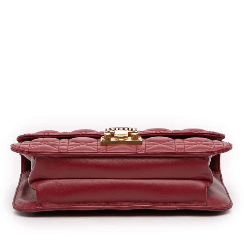 Dior Medium Lambskin Cannage DiorAddict Flap Red Leather Good condition - Inside View